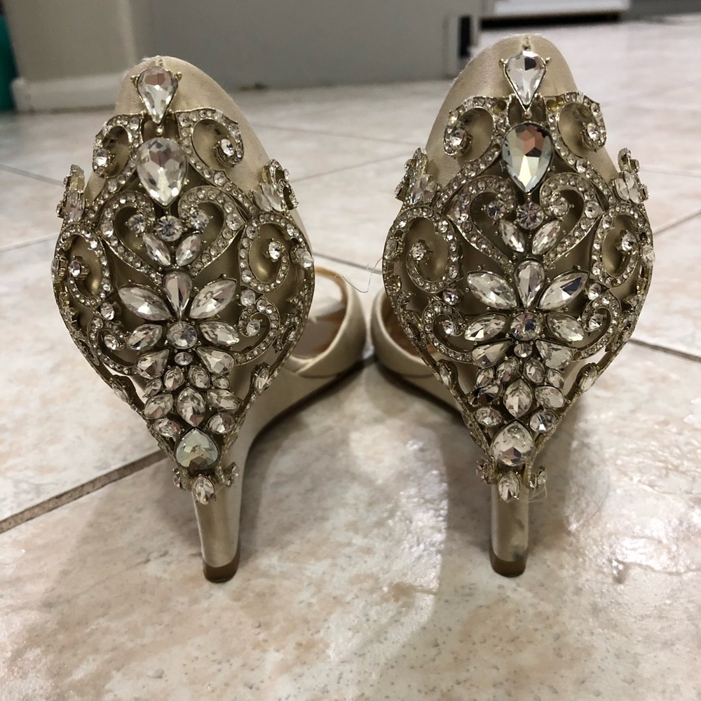 Badgley Mischka Jeweled Wedges